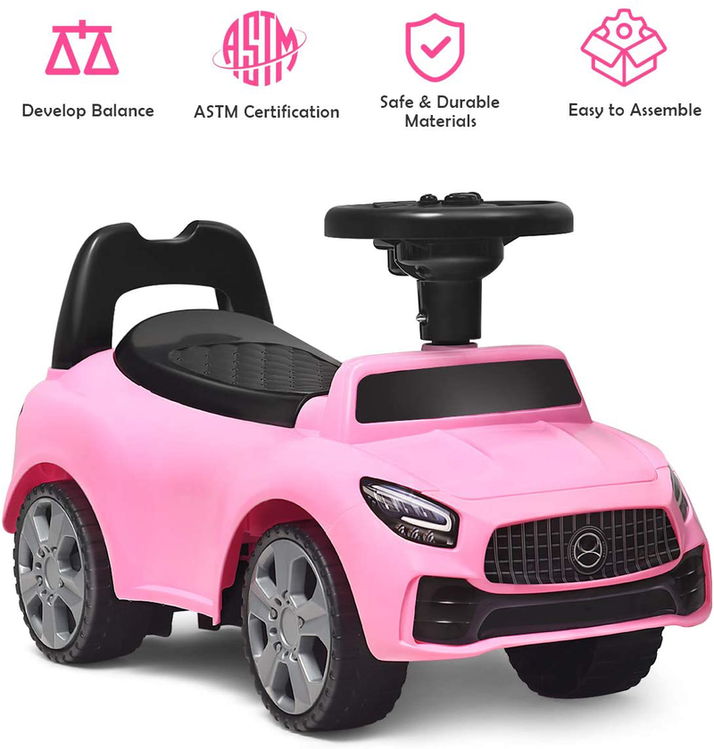 Carrito de Empuje para Niños con Bocina y Almacenamiento Musical