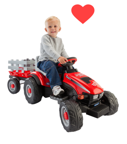Case IH Lil' Tractor and Trailer: 6V Battery-Powered Ride-On for Kids