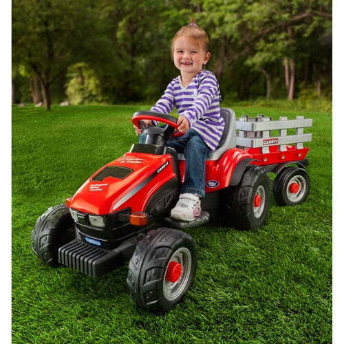 Case IH Lil' Tractor and Trailer: 6V Battery-Powered Ride-On for Kids