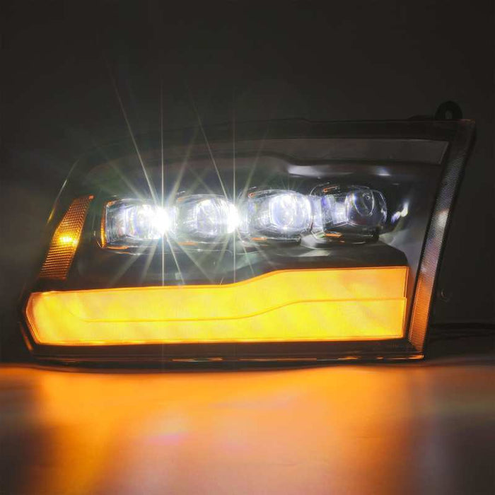 Phares de projecteur à LED AlphaRex 09-18 Dodge Ram 1500HD NOVA, style planche, chrome avec DRL