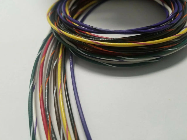 ul1007 1007 18 AWG Gauge Stranded Hook Up Wire W STRIPE Kit 5 ft Ea 8 Color 300V ACDC