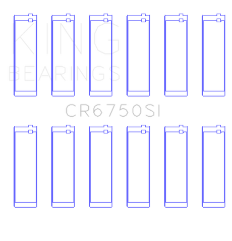 King Engine Bearings Opel X30Xe (Ecotech) (Size +0.25mm) Connecting Rod Bearing Set