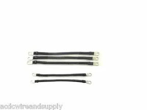 # 6 Awg HD Golf Cart Battery Cable 5 pc Black Yamaha G19 (96-02) Set U.S.A MADE AC DC WIRE AND SUPPLY