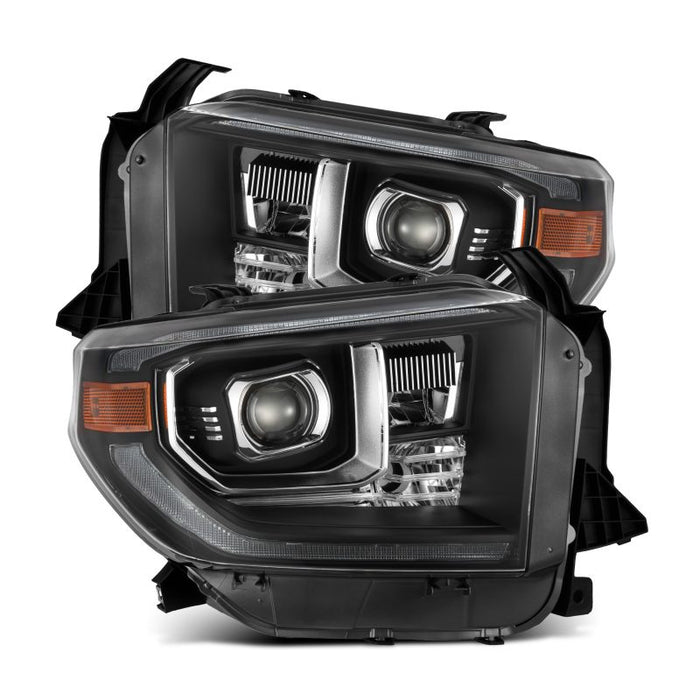 Phares de projecteur AlphaRex 14-21 Toyota Tundra PRO-Series noirs avec feux de position + feux de jour