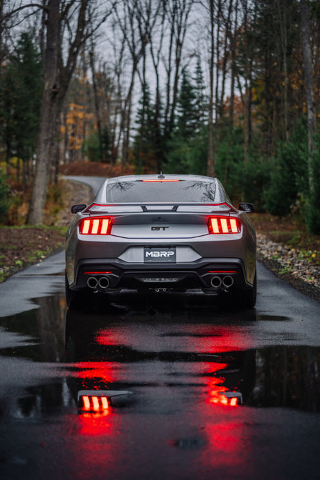 Échappement arrière de catalyseur MBRP 2024+ Ford Mustang 5.0L Blk Alum. SS 3 pouces avec embouts Quad Blk (suppression de soupape)