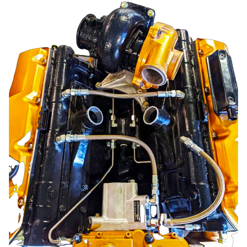 CNC Fabrication 4-Line Feed Valley Mount Fuel Line Kit - 7.3 Powerstroke (1994.5-1998.5)