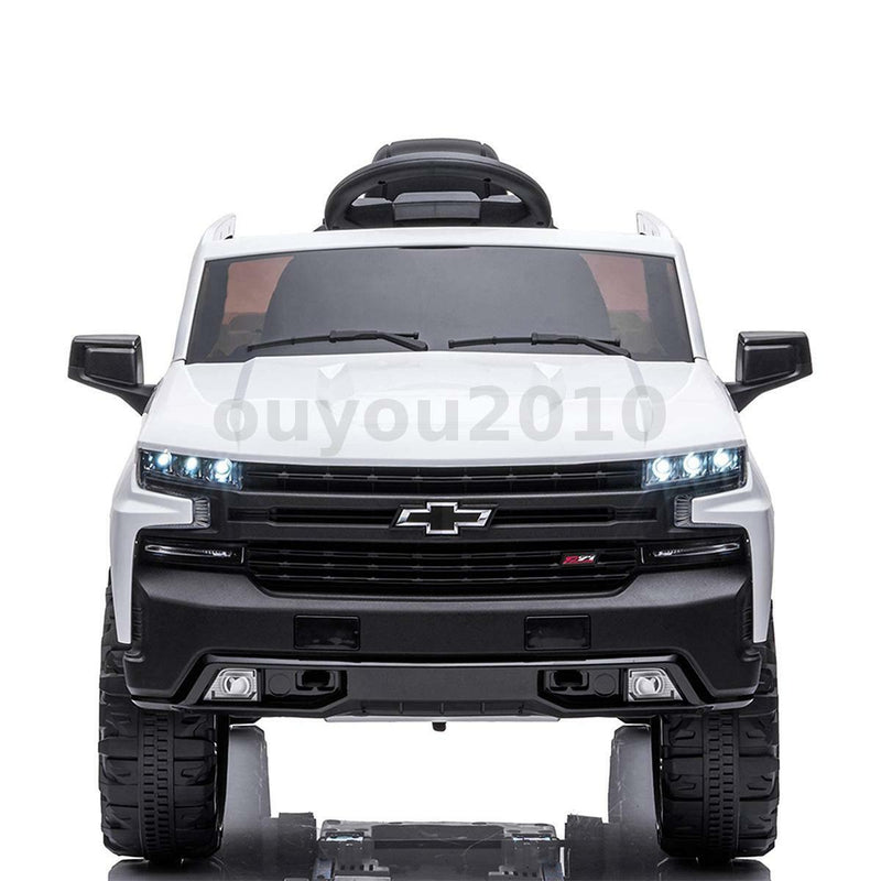 Chevrolet Silverado 12V Kids Ride-On Car with Music, LED Lights, and Remote Control