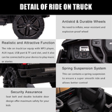 Chevrolet Silverado 12V Kids Ride-On Truck with Remote Control - Black
