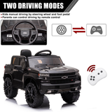 Chevrolet Silverado 12V Kids Ride-On Truck with Remote Control - Black