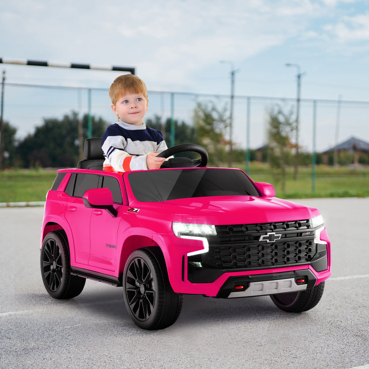 Chevrolet Tahoe 12V Electric Ride-On Truck for Kids with Remote Control, Lights, and Music