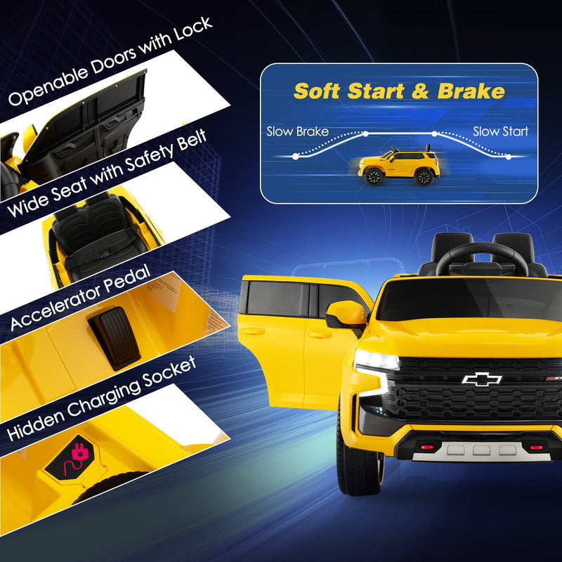 Chevrolet Tahoe 12V Electric Ride-On Truck for Kids with Remote Control, Lights, and Music