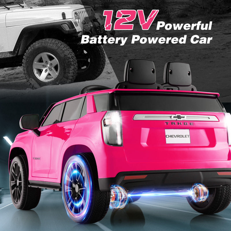 Chevrolet Tahoe Electric Ride-On SUV for Kids with Remote Control, Music, and Lights - 12V