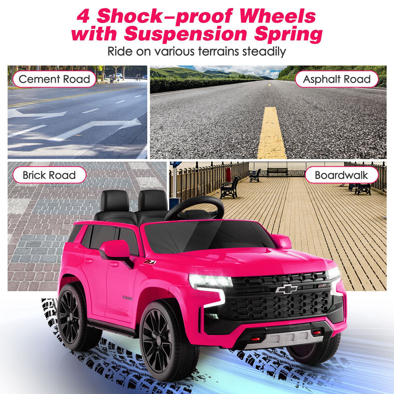 Chevrolet Tahoe Electric Ride-On SUV for Kids with Remote Control, Music, and Lights - 12V