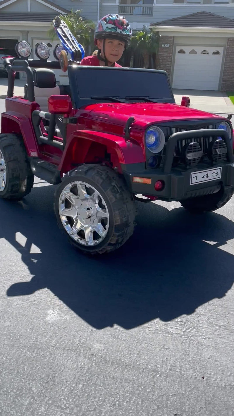 Ride On Car Kids Jeep Style 4x4 W/Rubber Tires 24 Volt