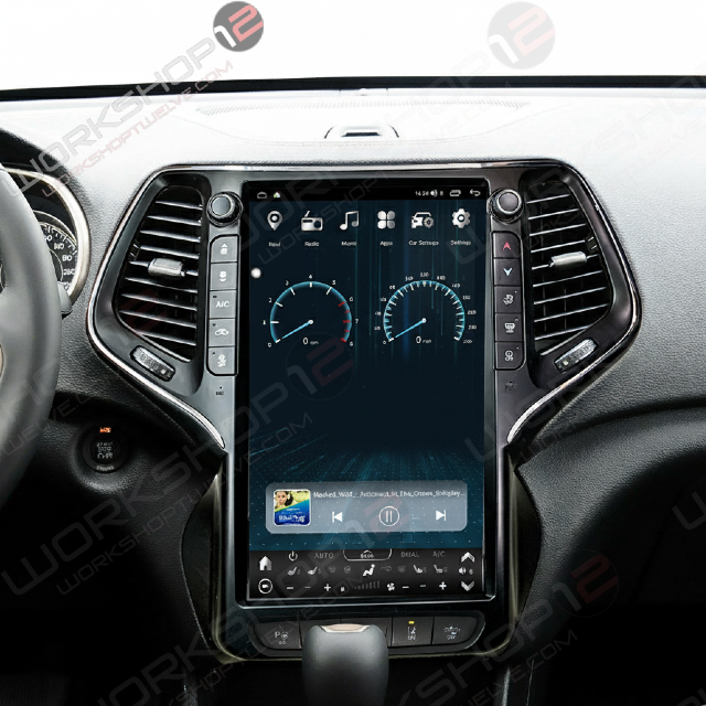 Jeep Cherokee 2014-2020 Workshop 12 Tesla-Style Screen Workshop 12