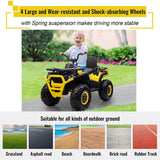 CLARFEY Electric Kids ATV Quad Car with MP3 Player and 4WD Motorized Drive