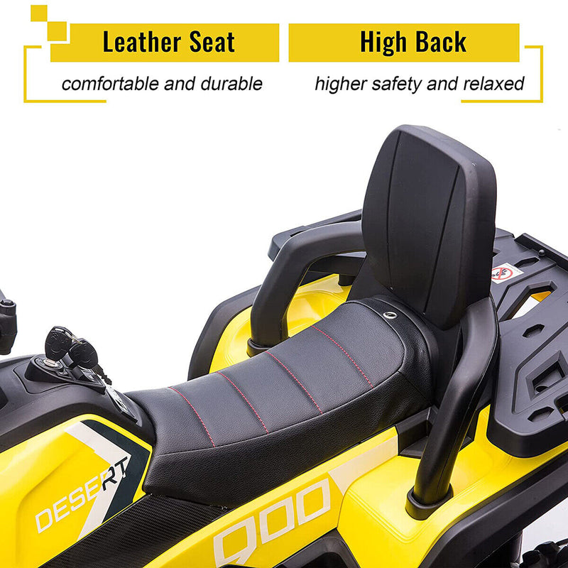 CLARFEY Electric Kids ATV Quad Car with MP3 Player and 4WD Motorized Drive