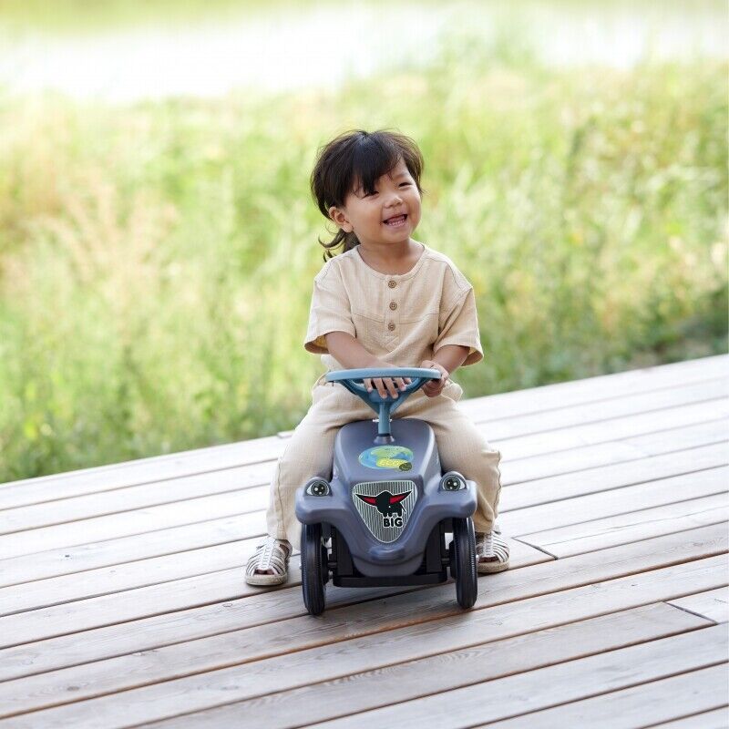 Classic Grey BIG Bobby Car with Horn - Eco-Friendly Ride-On Toy