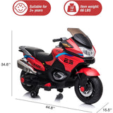 COLOR TREE Kids 12V Electric Motorcycle with Music and Battery Power - Perfect Ride On Car Gift