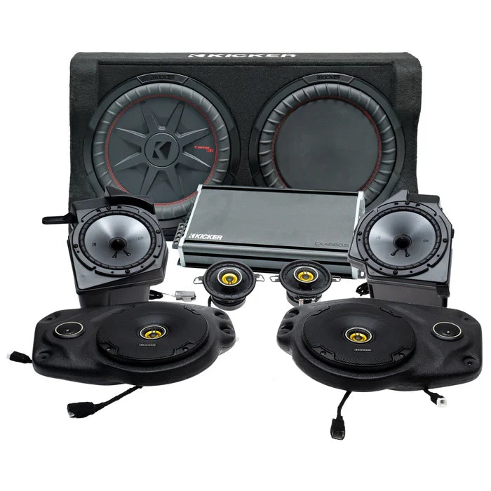 Kicker Plug & Play Full System 5-Channel, 8-Speakers CS, Sub Bundle  | '18- '23 JL Wrangler/ '20- '23 JT Gladiator