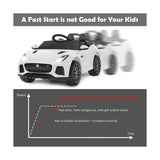 Costway 12V Jaguar F-Type SVR Licensed Kids Ride On Car with Motorized Function
