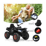 Costway 12V Kids Electric ATV Quad with MP3 Player and LED Lights - 2 Speed Ride On Car