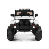 Costway 12V Kids Ride On Truck Car with Remote Control, MP3 Music, and LED Lights in White
