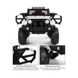 Costway 12V Kids Ride On Truck Car with Remote Control, MP3 Music, and LED Lights in White