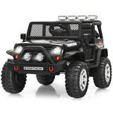 Costway 12V Kids Ride On Truck with Remote Control, Lights, and Music - Black