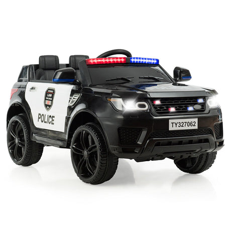 Costway Kids 12V Electric Ride-On Car with Remote Control and Lights/Sounds in Black
