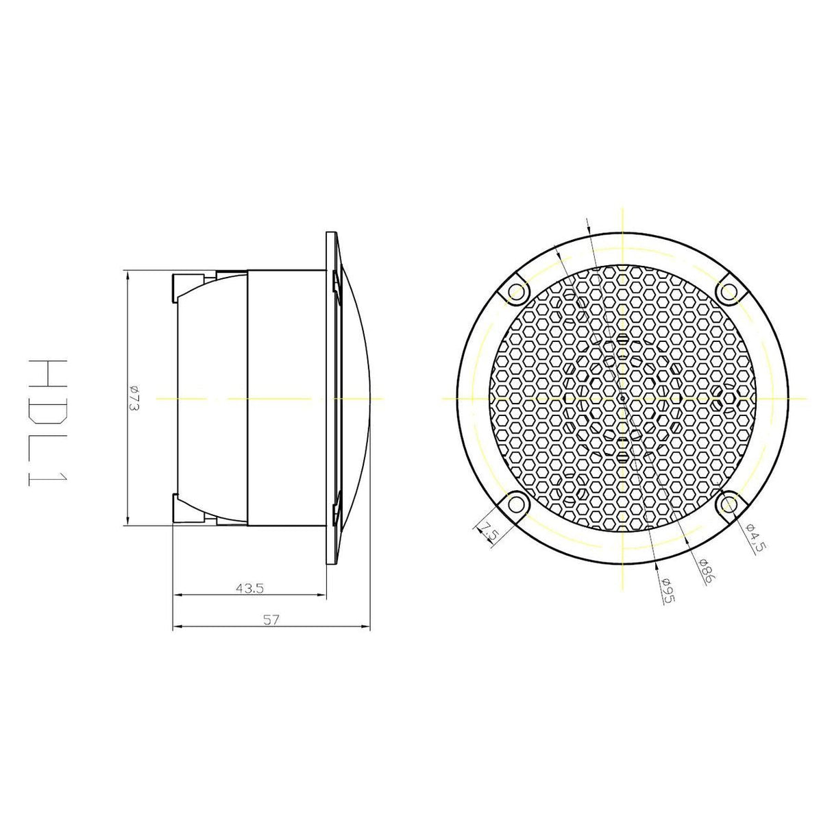 Crescendo Audio HDL-1 Supertweeter 4-Ohm (Single) Crescendo Audio
