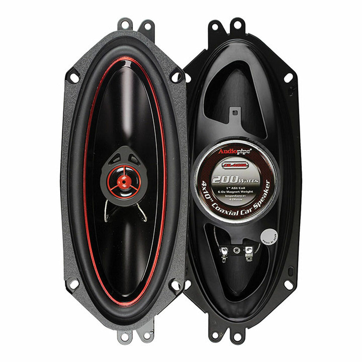 Audiopipe CSL4102R 4x10" 100W 2-Way Coaxial Speakers 4-Ohm (Pair) Audiopipe