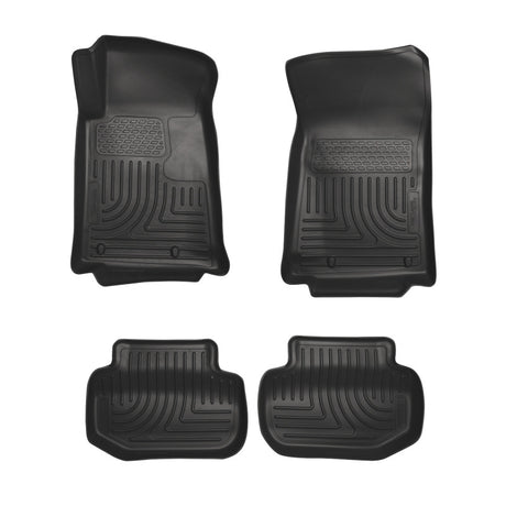 Revêtements de sol noirs Husky Liners 10-12 Chevrolet Camaro WeatherBeater Combo
