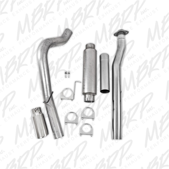 Système d'échappement simple face en aluminium pour Ford F-150 3,5 L V6 EcoBoost 4 po avec catalyseur arrière MBRP 11-13