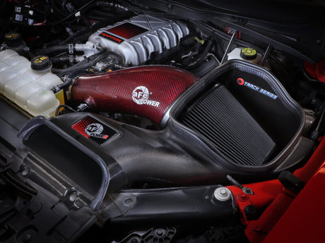 Prise d'air aFe 23-24 Ford F150 Raptor R V8 5,2 L suralimenté Red Carbon Track Series avec filtre P5R