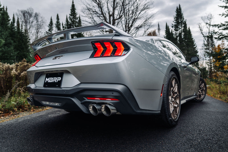 Échappement Catback à profil Steet MBRP 2024+ Ford Mustang GT Armor Lite 3 pouces - Embouts en acier inoxydable