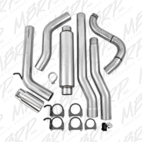Système d'échappement en aluminium à sortie simple côté turbo arrière MBRP 88-93 Dodge 2500/3500 Cummins 4WD UNIQUEMENT
