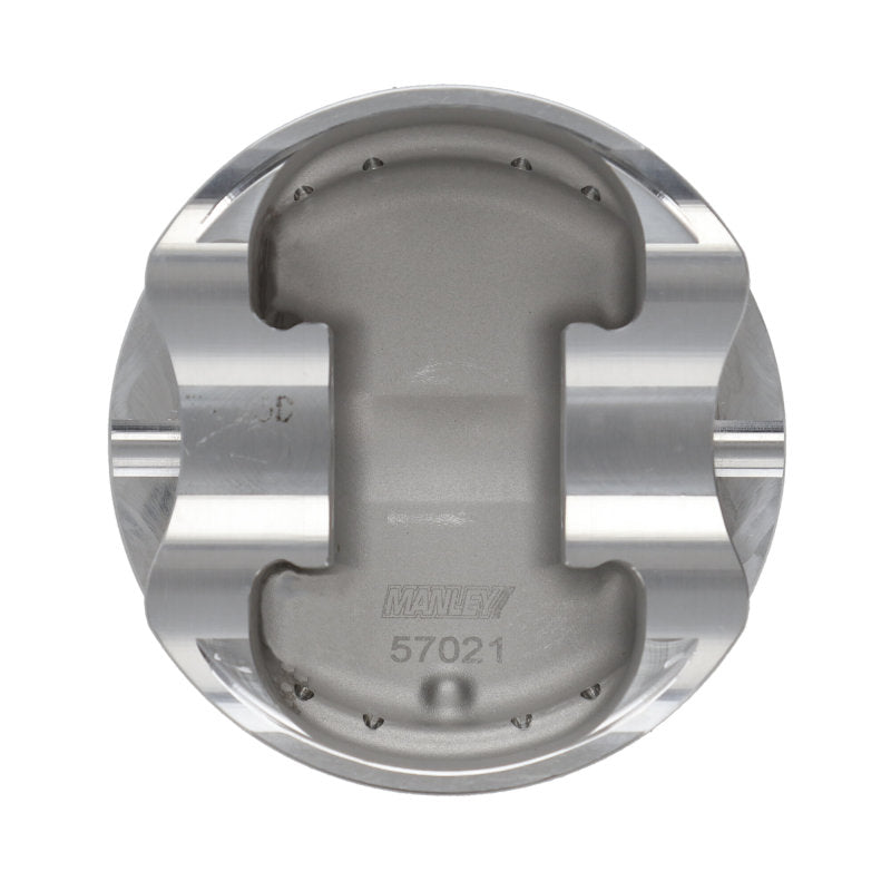 Jeu de pistons plats Manley 04+ Subaru WRX STi (EJ257) à course standard de 99,5 mm, alésage standard de 9,8:1 avec segments