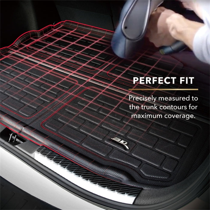 3D Maxpider 17-23 GMC Acadia Kagu Black Behind 3rd Row Cargo Liner