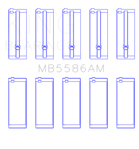 King Engine Bearings Isuzu 4Ze1 Sohc 8V (Size +0.50mm) Main Bearing Set