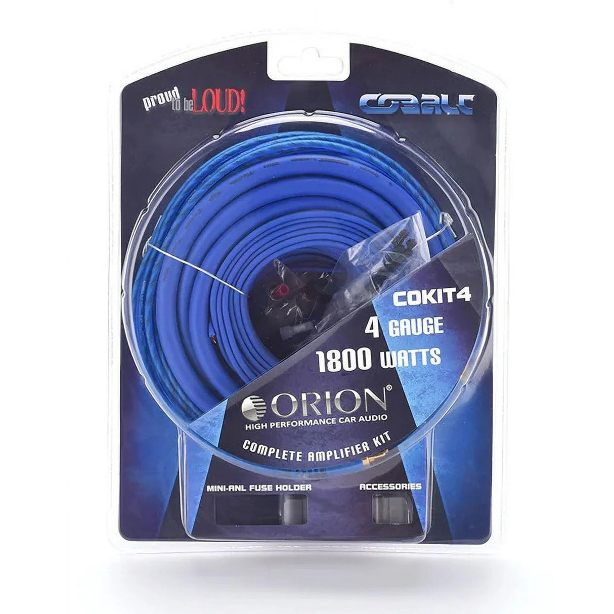Orion COKIT4 4 AWG Complete Amplifier Wiring Kit Soft Rubber Orion