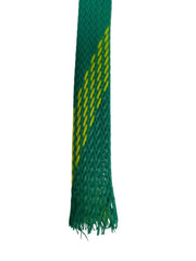 25 FT 1/2" GREEN WITH YELLOW STRIPE PET EXPANDO SLEEVING BRAID AC/DC WIRE AND SUPPLY