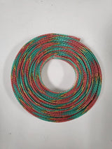 25 FT 3/4" HOLIDAY GREEN RED GOLD STRIPE PET EXPANDO SLEEVING BRAID AC/DC WIRE AND SUPPLY