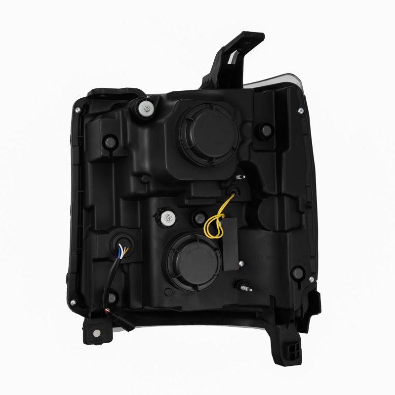Phares de projection à LED AlphaRex 16-18 Chevy 1500HD LUXX Alpha-BK avec Seq Atv Lgt / SeqSig (référence requise 810023)