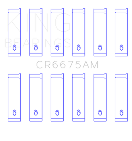 Jeu de roulements de bielle King Engine Bearings Chrysler 3.3/3.8 V6 (taille +0,50 mm)