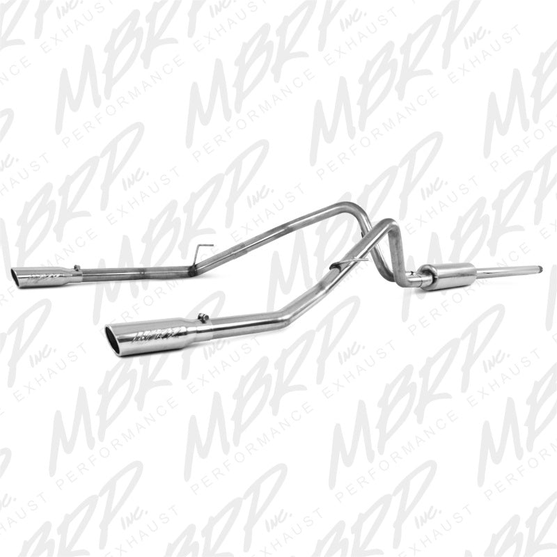 MBRP 2004-2008 Ford F150 4.6/5.4L EC/CC-SB Cat Back Double Split Arrière