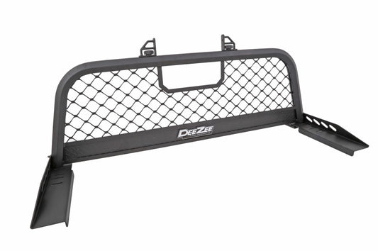 Deezee 99-16 Ford SuperDuty Cargo Management Cab Rack - Txt Blk Mesh