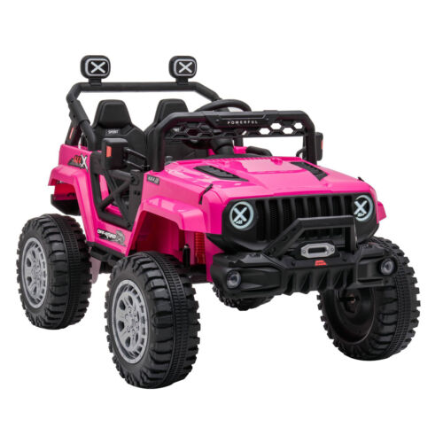 DAKOTT 12V Electric Off Road Ride On Truck with Remote Control for Kids - Pink