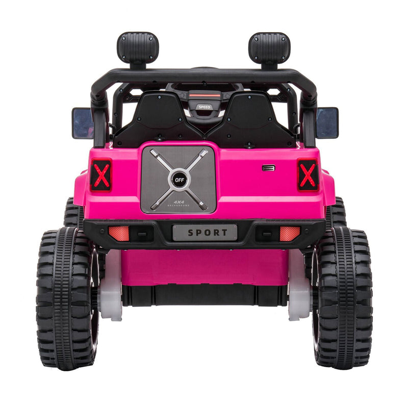 DAKOTT 12V Electric Off Road Ride On Truck with Remote Control for Kids - Pink
