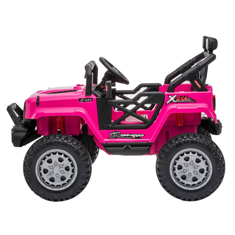DAKOTT 12V Electric Off Road Ride On Truck with Remote Control for Kids - Pink